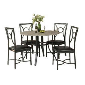 Dining room furniture 5-piece round dining table set with 4 chairs