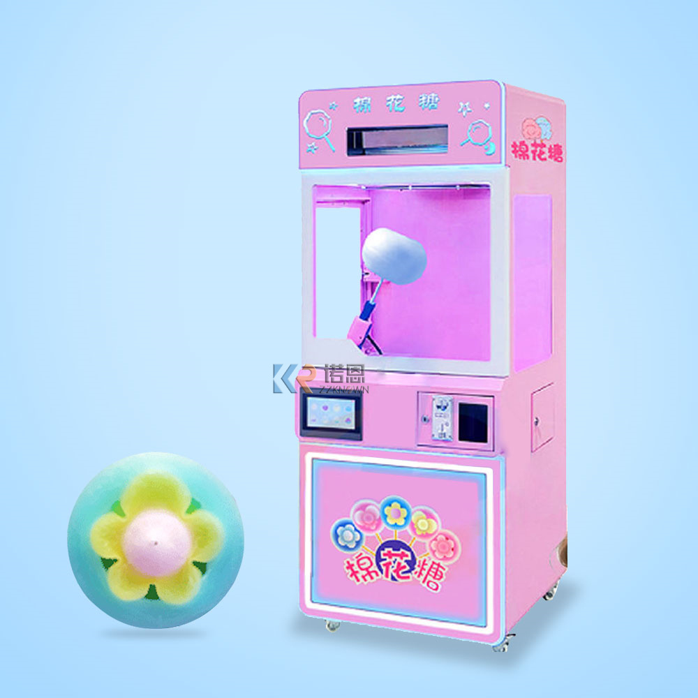 220v Spinning Cotton Candy Floss Machine Automatically Marshmallow Sugar Candy Floss Vending Machine With Cover