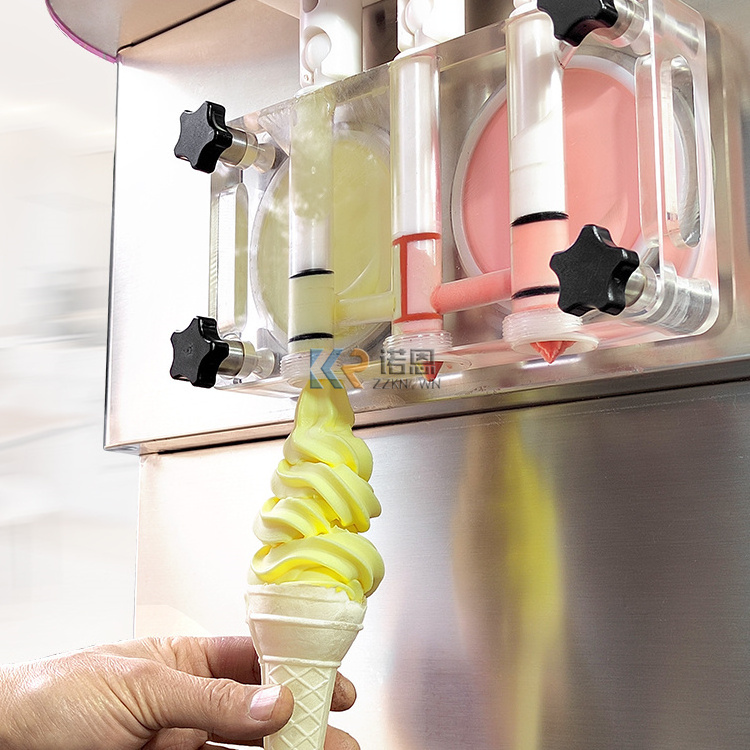 2024 Oceanpower New Ice Cream Machine Snack Commercial Frozen Yogurt Maker Air Pump Soft Ice Cream Vending Machine Mcdonalds