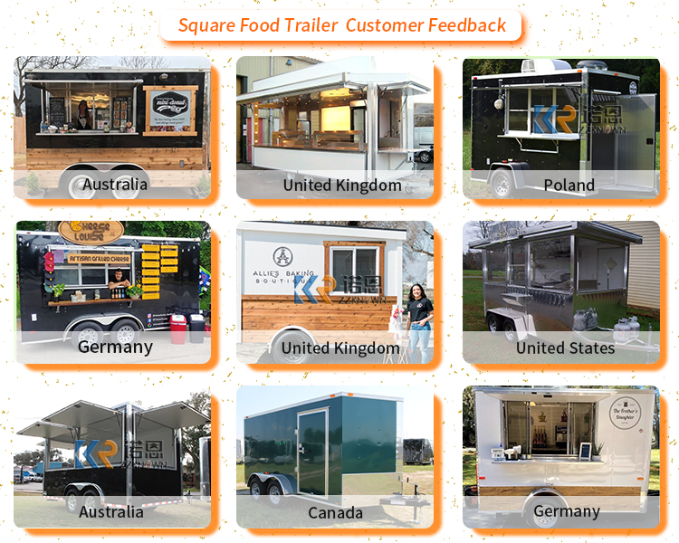 Mobile Food Coffee Cart Ice Cream Trailer DOT Concession Food Trailer for Sale Restaurant Food Truck With Full Kitchen