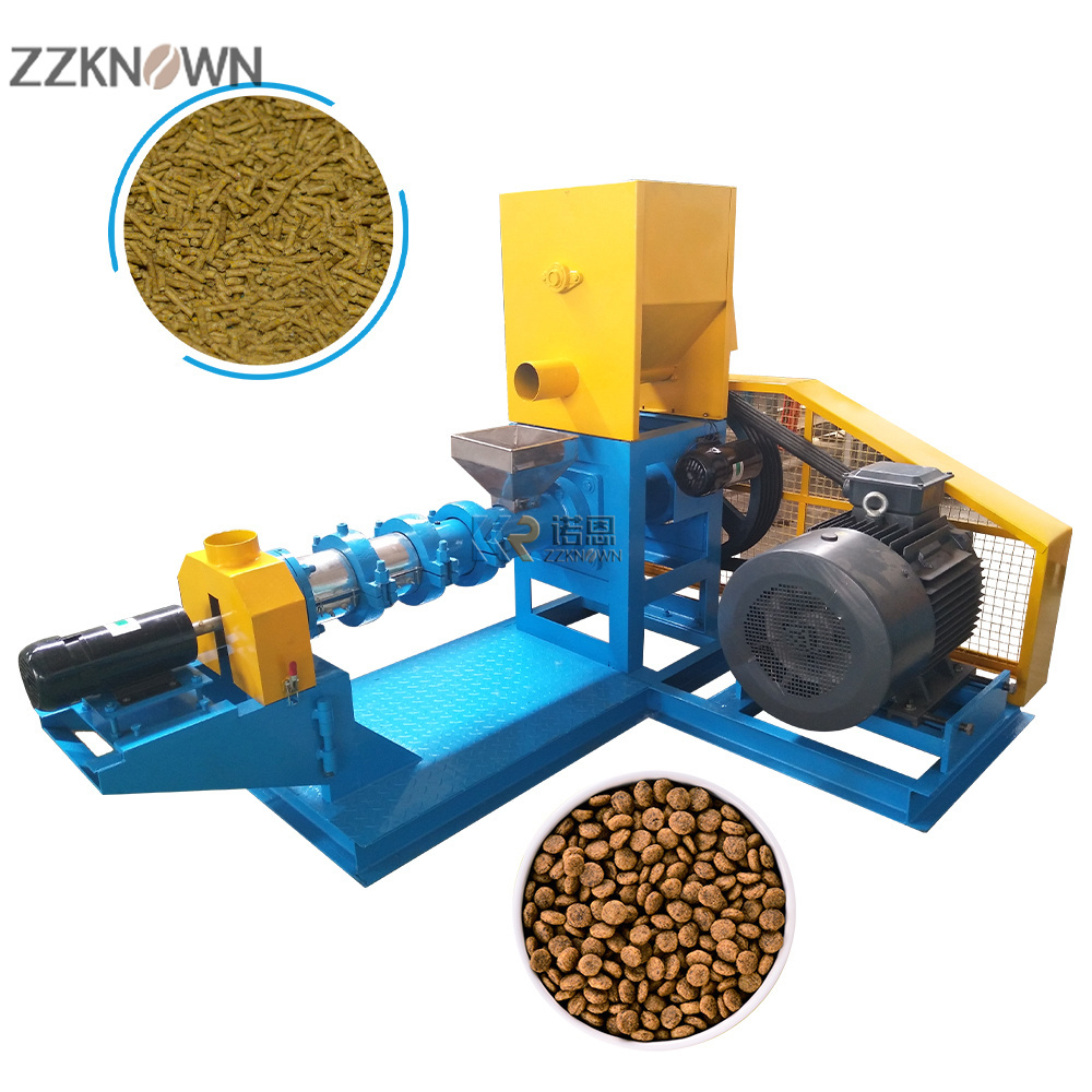 Floating Fish Feed Mill Pellet Extruder Machine Cat Dog Fish Cooked Food 1 Second Cooldown Puffed Feed Machine