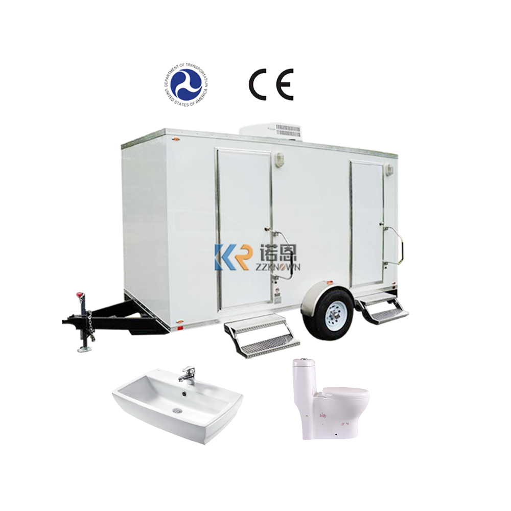 2024 Luxury Restrooms Trailer Floating Platform Houses Portable Mobile Toilet For Sale America Public Toilet Container WC