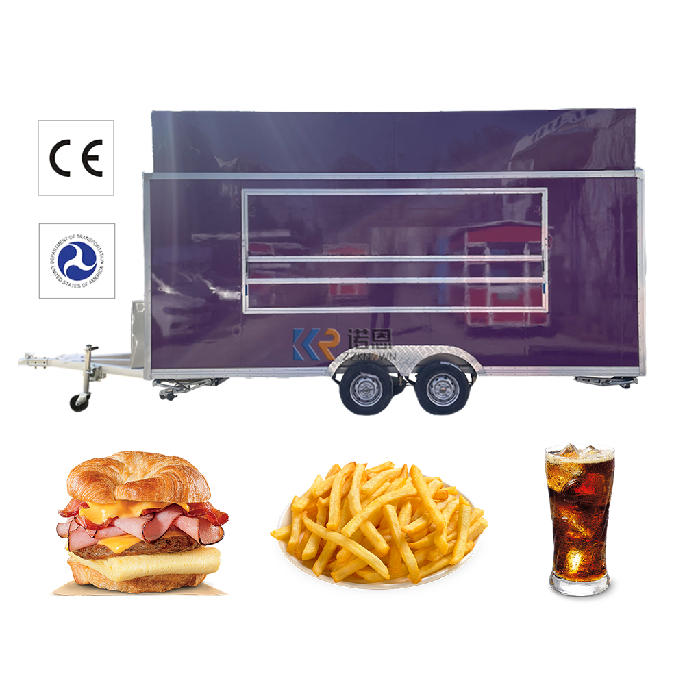 Stainless Steel bbq Food Trailer Mobile Ice Cream Cart For Sale Fast food truck container  With Ce Certification