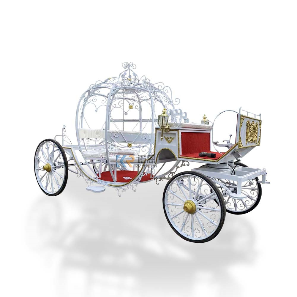 2024 Luxury Gold State Coach Horse Drawn Carriage With Electric Power Classical Royal Horse Carriage