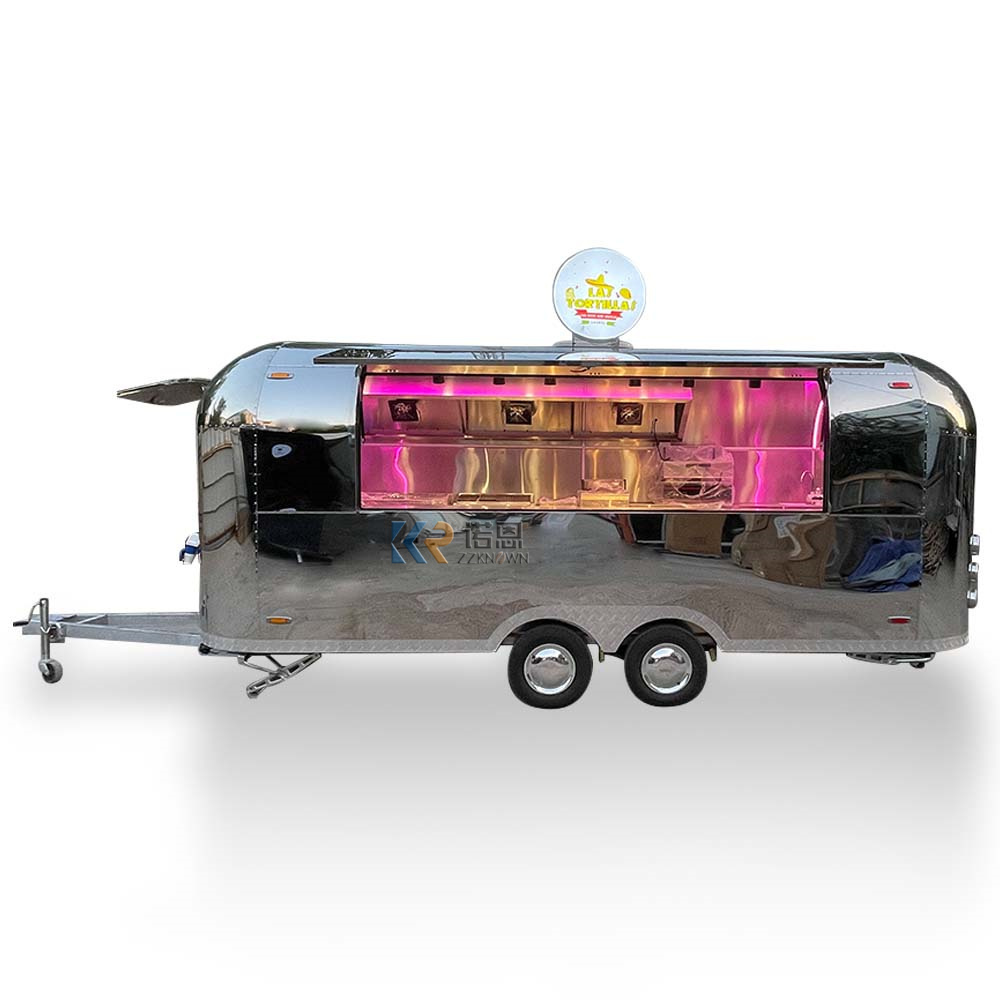 2024 Mobile Food Cart Coffee Catering Concession Airstream Fast Food Trailer Fully Equipped Ice Cream Food Truck