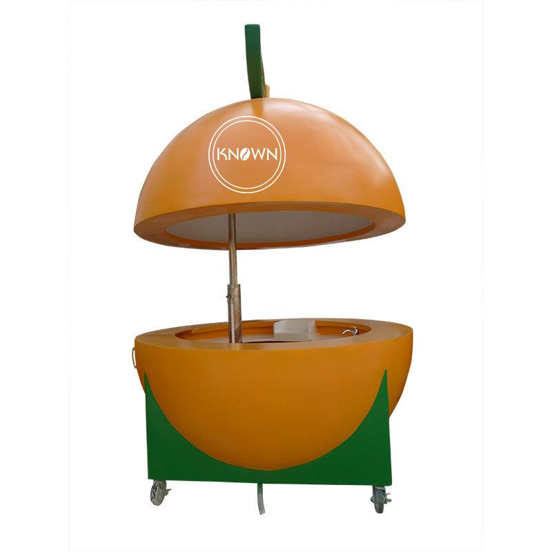 OEM Orange, watermelon, lemon shapes optional street food cart street food kiosk fruit mobile food carts/trailer