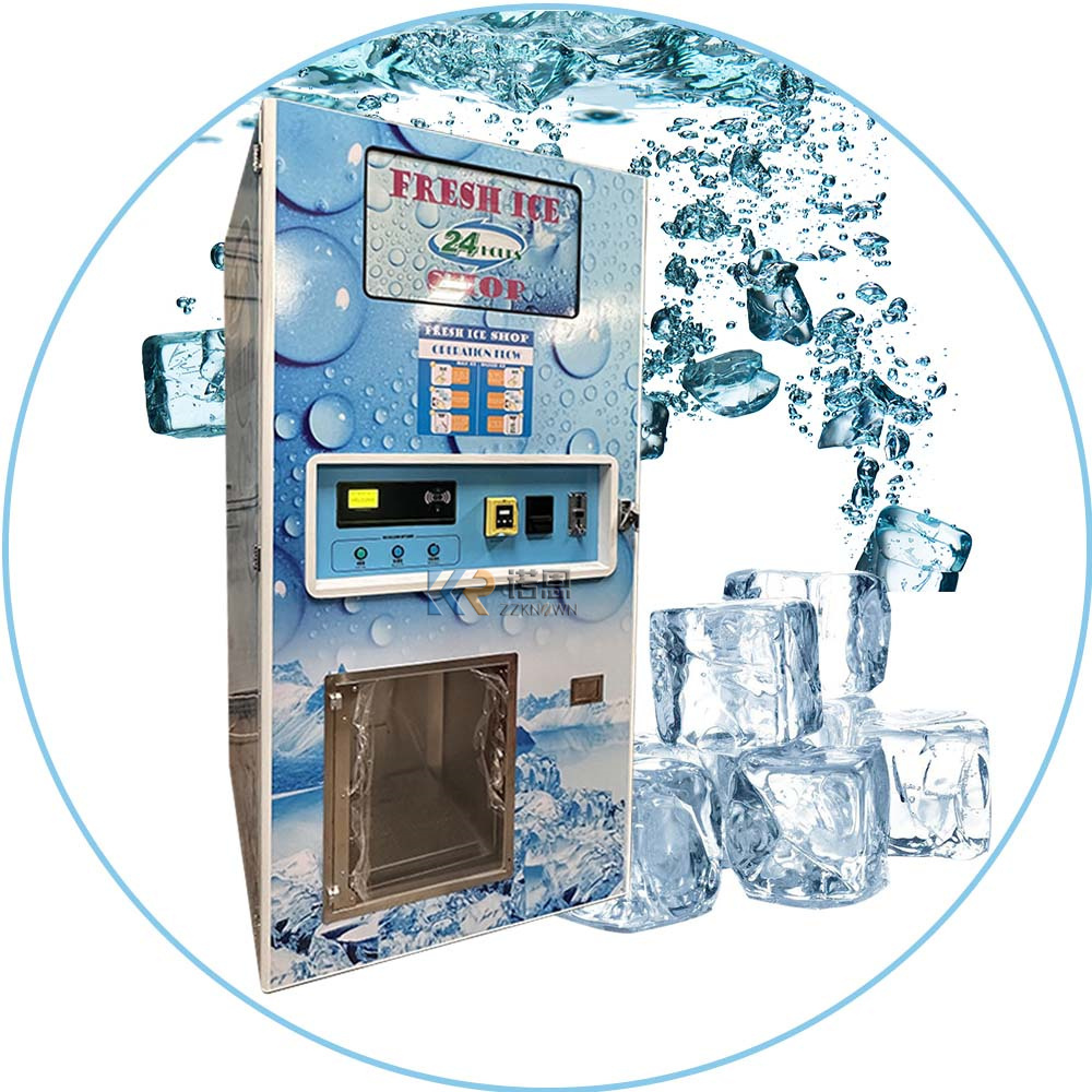 2024 New Design Ice Vending Machine With Ro System Filter Front Door Open Design Ice And Water Vending Machine