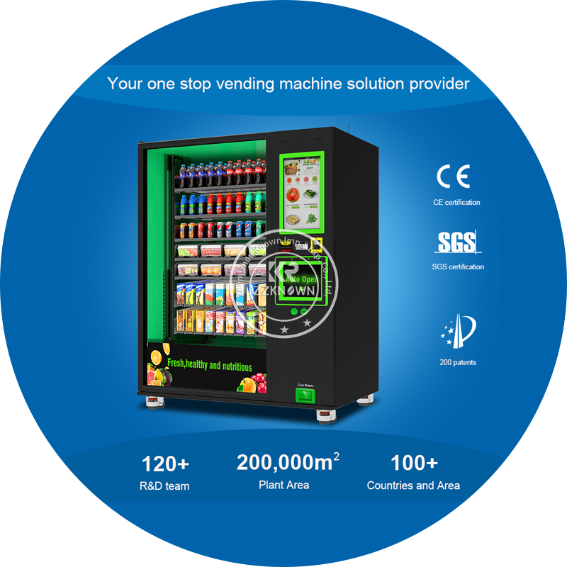 2024 Easy To Operated Ice Cube Vending Machine With Auto Bagging 24 Hours Self-Service Combo Vending Machine