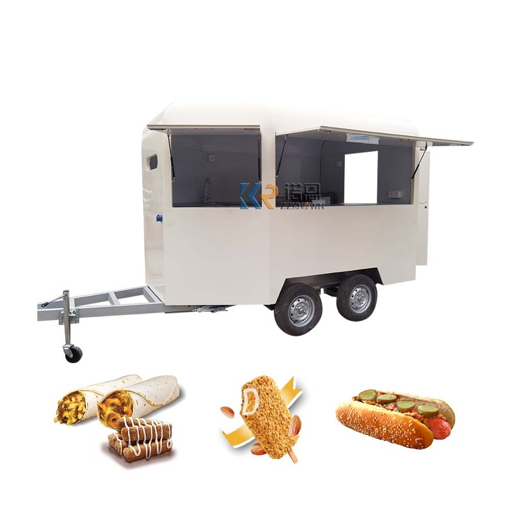 Hot Selling Fast Food Trailer Street Mobile Kitchen French Fries Food Cart Hand Push Food Cart with Custom Graphics for Sale