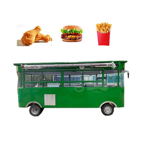 Bus Type Electric Tricycle Food Cart for Sell Pizza Hot Dog Custom Burger Food Cart Vehicle for Snack Bar