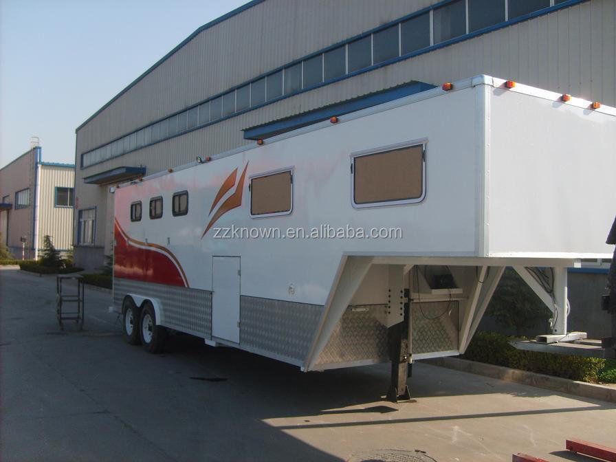 2024 Customized Gooseneck Horse Load Trailer with living Quarters Fiberglass Horse Float Trailers for Sale