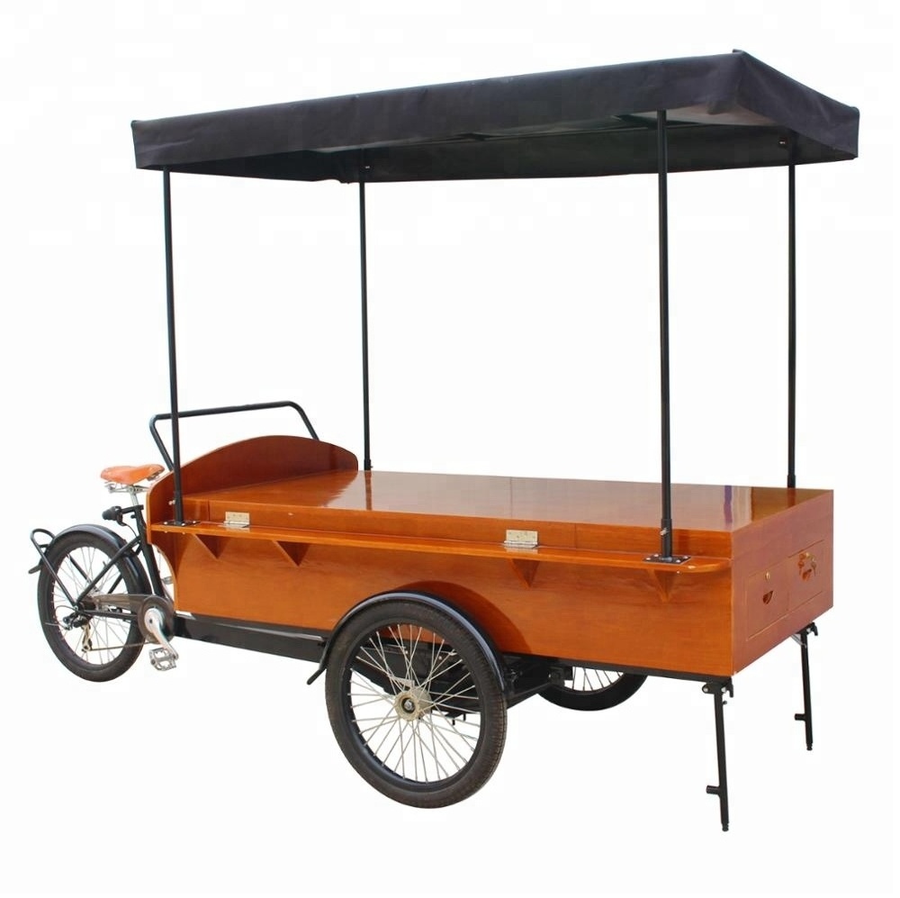 OEM Mobile Electric Food Bike support Customization Street Snack Vending Tricycle Outdoor Coffee Shop for Sale Europe