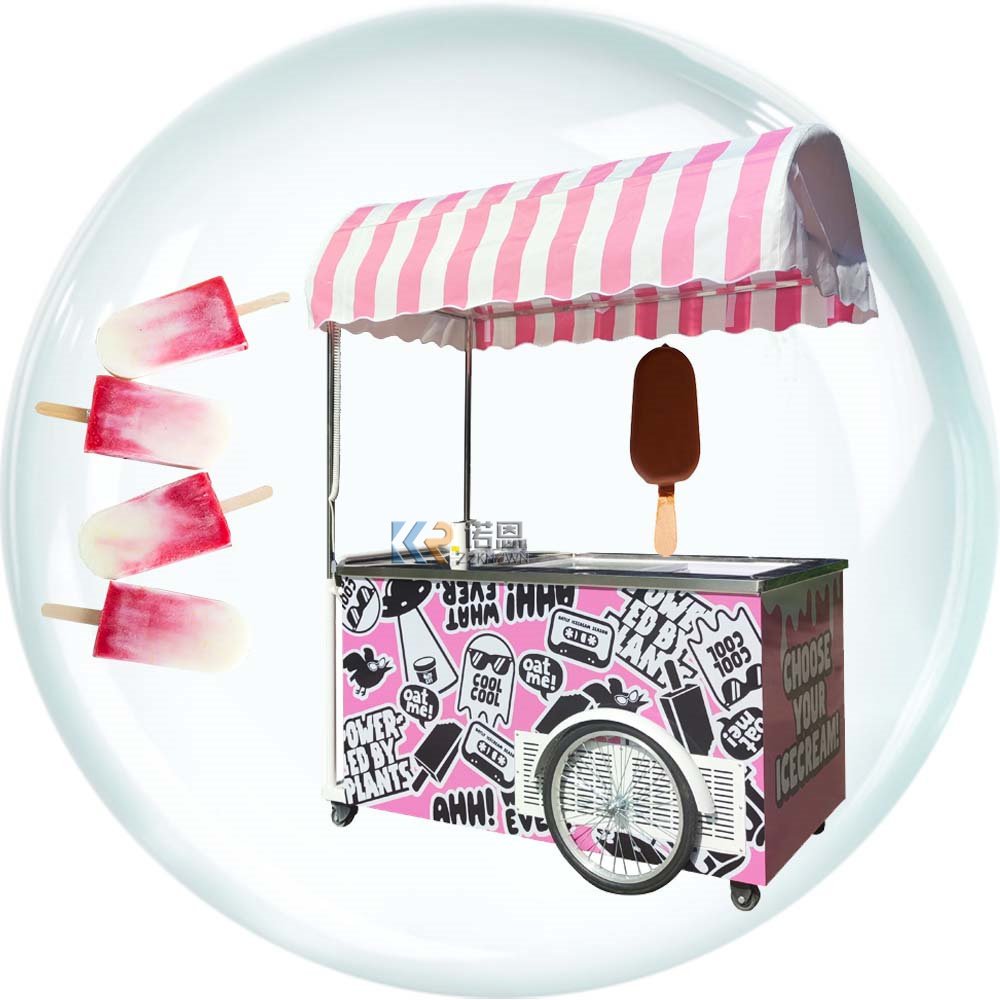 2024 Customized Food Truck Electric Used Ice Cream Cart With Bbq Grill And Various Cooking Pot Of MINI BARTON