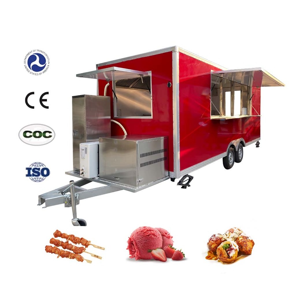 2024 Lemonade Kiosk Pavilion Outdoor Food Trailer Food Truck with Full Kitchen Equipment