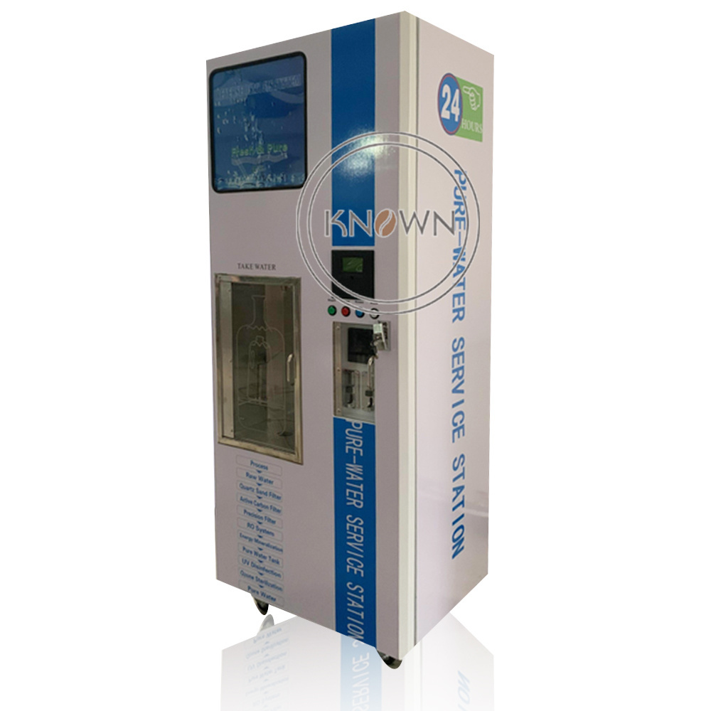 Coin Operated Automatic Water Vending Machine Philippines Self Service Pure Purified Drinking Cold Water Dispenser Equipment