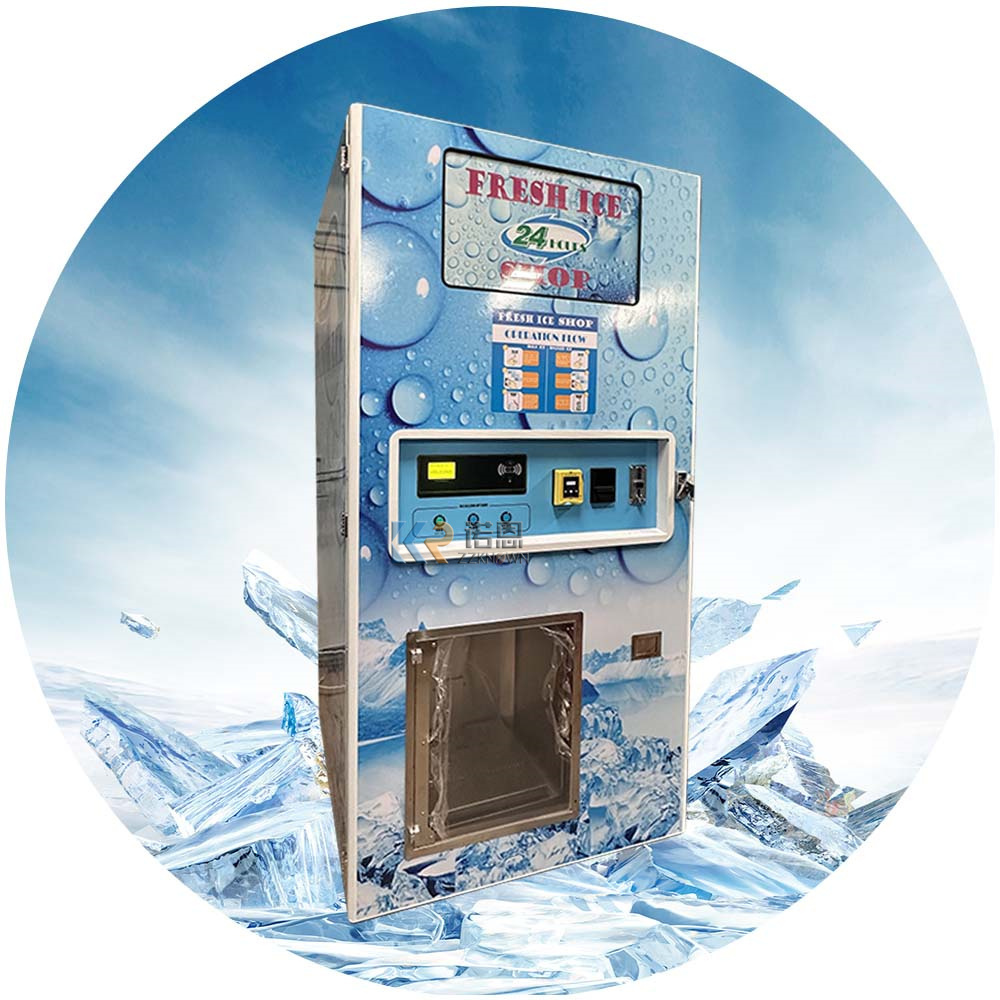 2024 New Design Ice Vending Machine With Ro System Filter Front Door Open Design Ice And Water Vending Machine