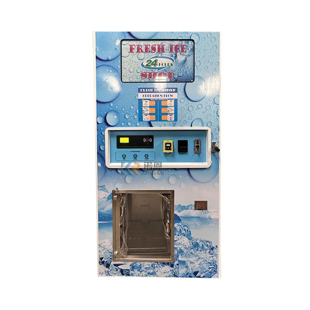 Good Business Outdoor 24h Self-service Ice Making Vending Machine Coin Banknote Operated Ice Cube Vending Machine