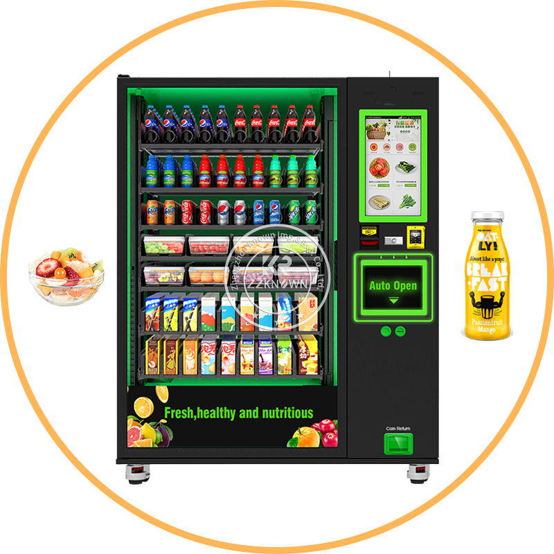 2024 Intelligent Bean To Cup Online System Auto Cup Dispenser Iced Freshly Brewed Ground Coffee Vending Machine