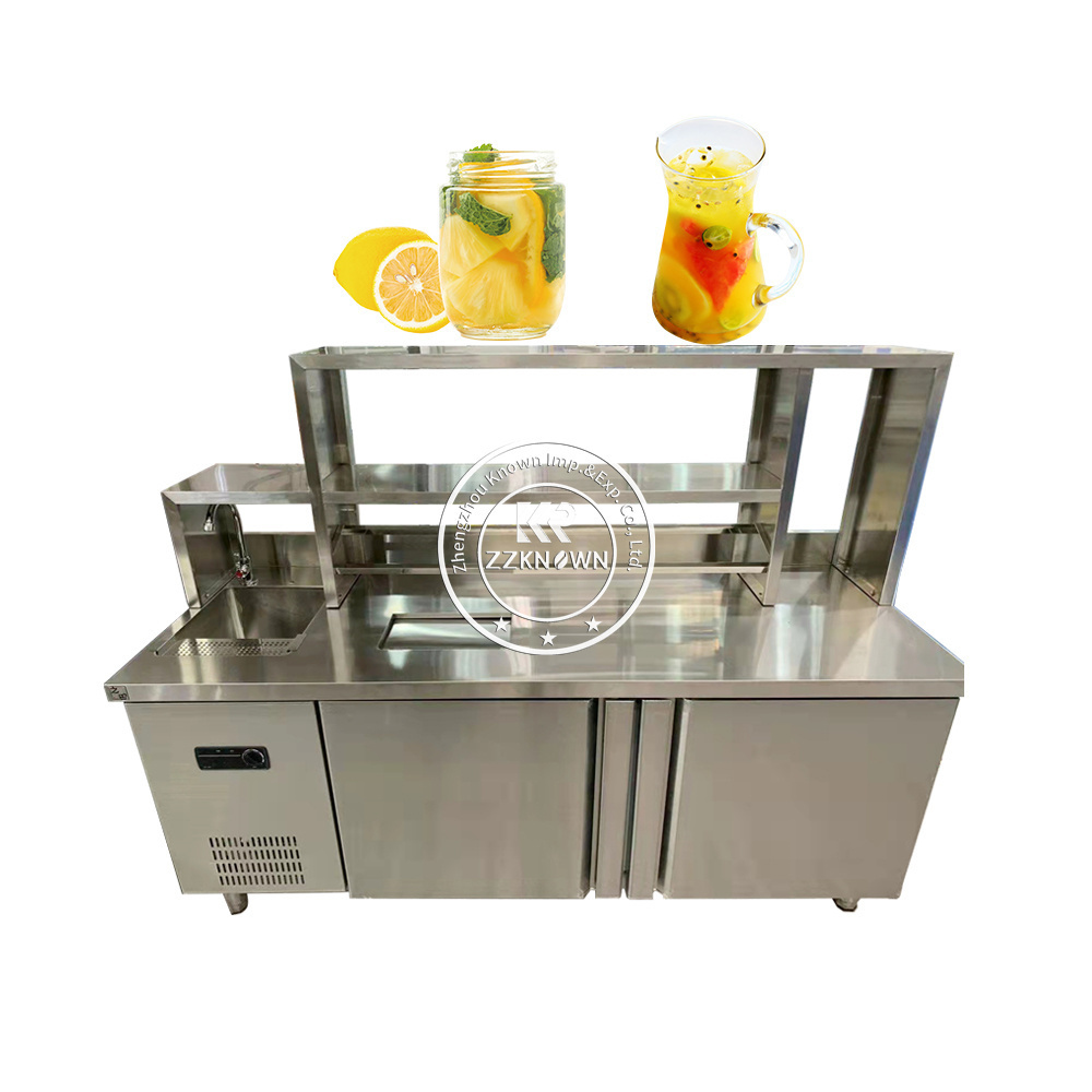 2024 Snack Table Counter Chiller 4 Glass Door Worktop Counter