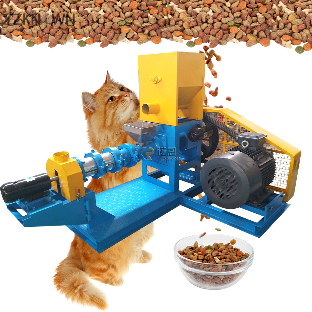 Floating Fish Feed Mill Pellet Extruder Machine Cat Dog Fish Cooked Food 1 Second Cooldown Puffed Feed Machine