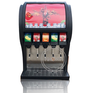 2024 Soda Fountain Dispenser Iced Carbonated Beverage Fountain Soda Machine with 5 Valves