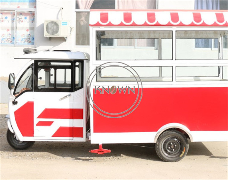 OEM Customized 3 Wheel Electric Food Vending Tricycle Outdoor Mobile Fast Food Truck Cart Van for Sale