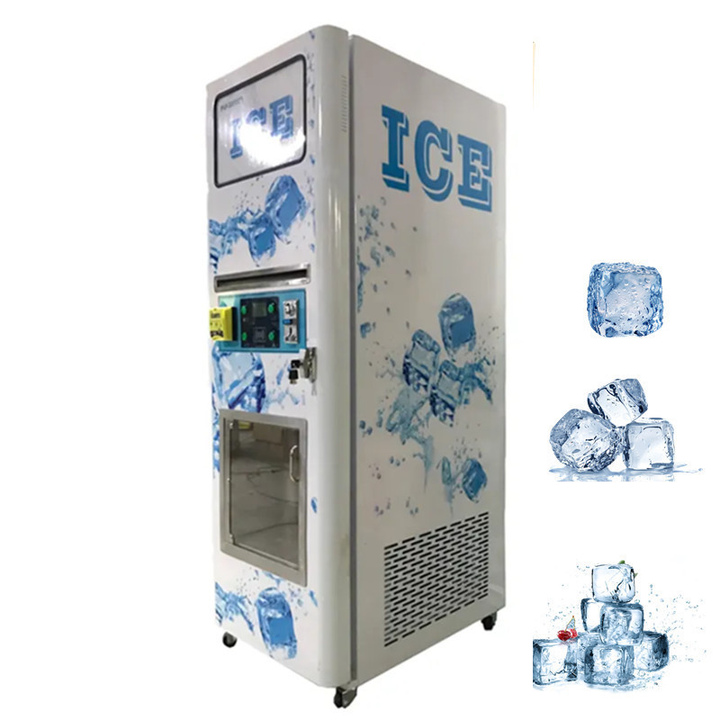 2024 Hot Selling Outdoor Self-service Ice Vending Machine 24 Hours Ice Cube Combo Vending Machine