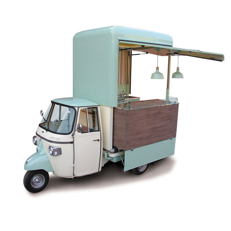 OEM Electric Gasoline Tuk Tuk Ape Cart Restaurant Candy Vending Tricycle Mobile Mini Food Truck