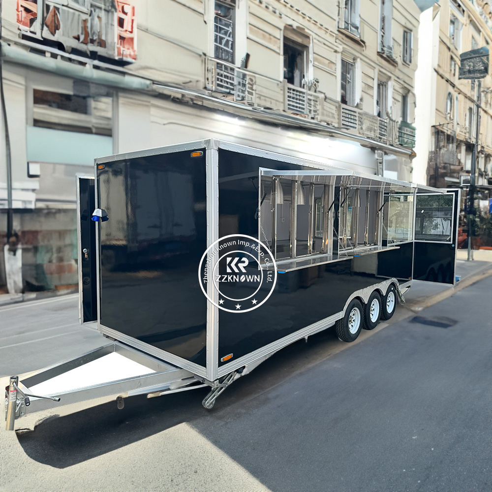 OEM Commercial Mobile Food Truck for Sale Stainless Steel Hot Dog Food Carts Street Dicing Van with Fast Food Snacks