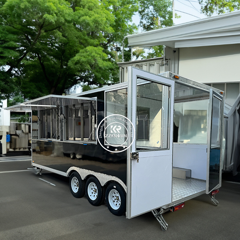 OEM Commercial Mobile Food Truck for Sale Stainless Steel Hot Dog Food Carts Street Dicing Van with Fast Food Snacks