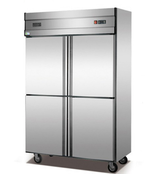 OEM Low Noisy Vertical 4 Doors Freezer Stainless Steel Industrial Upright Workbenchr Commercial Refrigerator Freezers