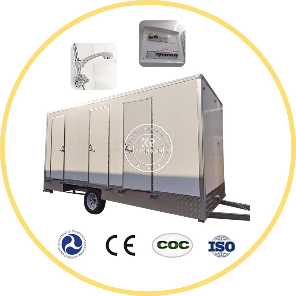 2024 Portable Outdoor Toilet Trailer Mobile Toilet Trailer Movable Luxury Vip Mobile Bathroom And Restroom