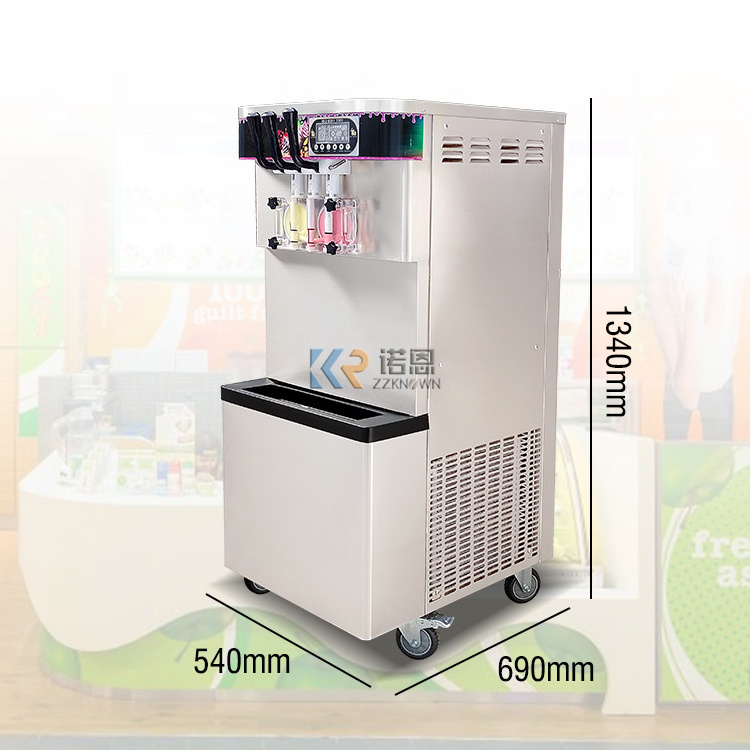 CE Approval Commercial Soft Ice Cream Machine 3 Flavor Mobile Ice Cream Maker for Sale Frozen Yogurt Machine