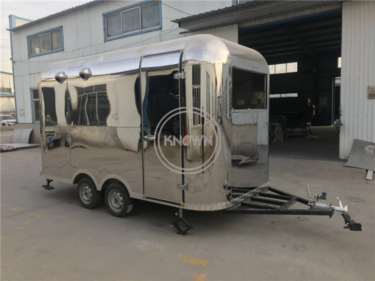 OEM Stainless Steel Food Concession Trailer Mobile Food Truck Customized Coffee Ice Cream Cart for Sale Europe