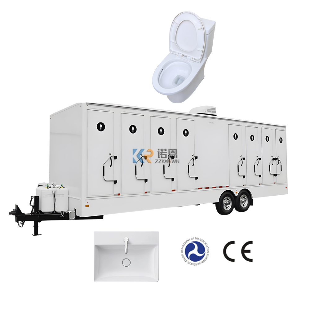 2024 US Standard Mobile Bathroom Portable Toilet Trailers DOT VIN Restroom Shower Room Truck Camping Outdoor Trailers