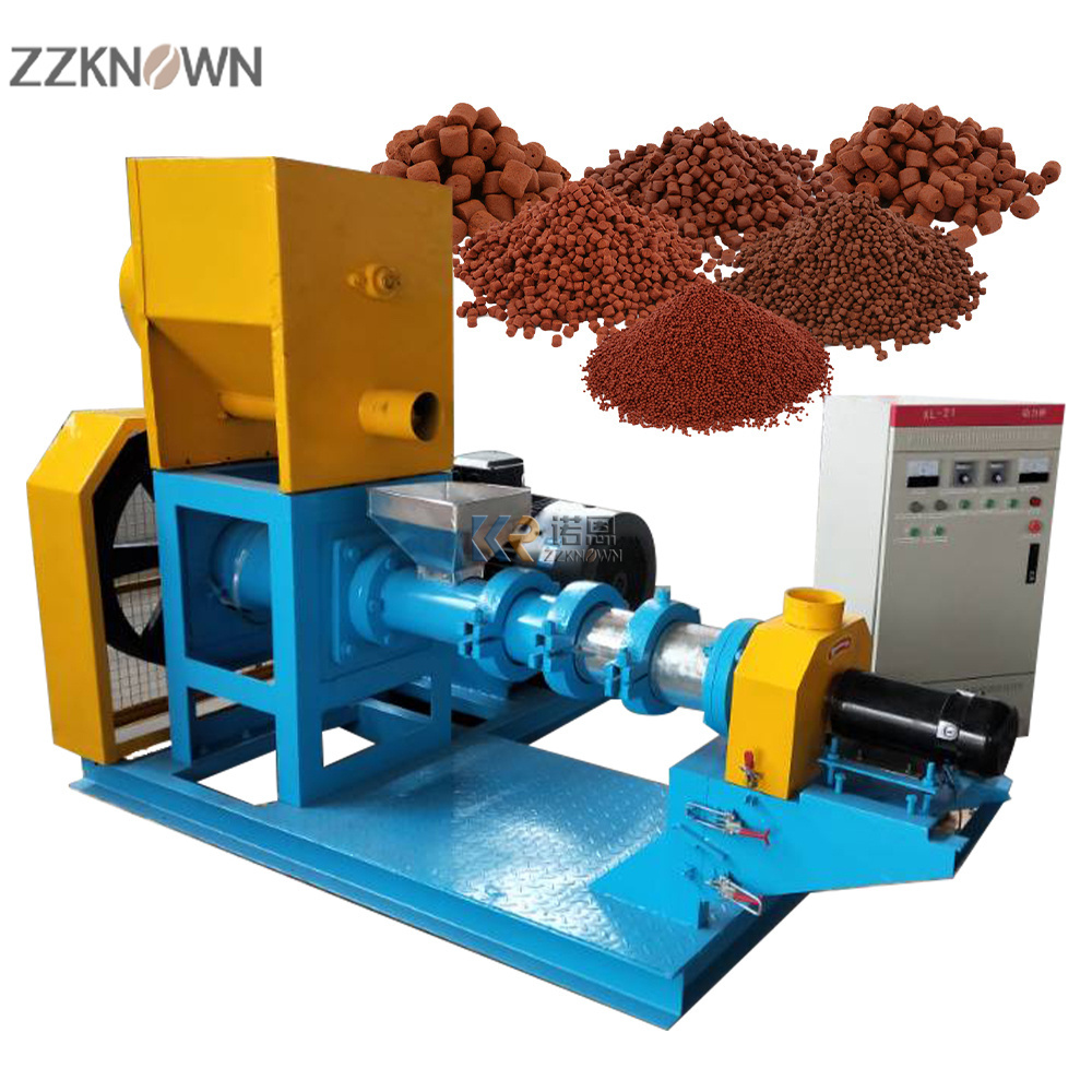 Floating Fish Feed Mill Pellet Extruder Machine Cat Dog Fish Cooked Food 1 Second Cooldown Puffed Feed Machine