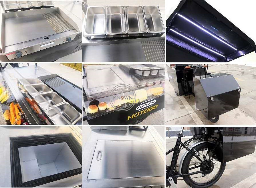 Fashion Electric Coffee Bike Mobile Shop Ice Cream Hot Dogs Vending Tricycle Electric Food Bikes Cart Truck