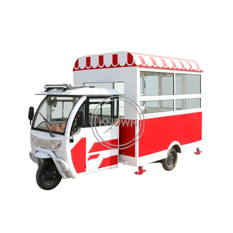 OEM Customized 3 Wheel Electric Food Vending Tricycle Outdoor Mobile Fast Food Truck Cart Van for Sale