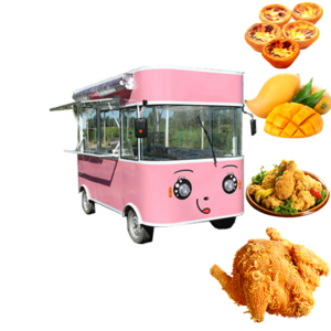 OEM Customized BBQ Food Truck with Full Kitchen Mobile Street Food Canteen Cart for Sale Fast Hot Dog Trailer