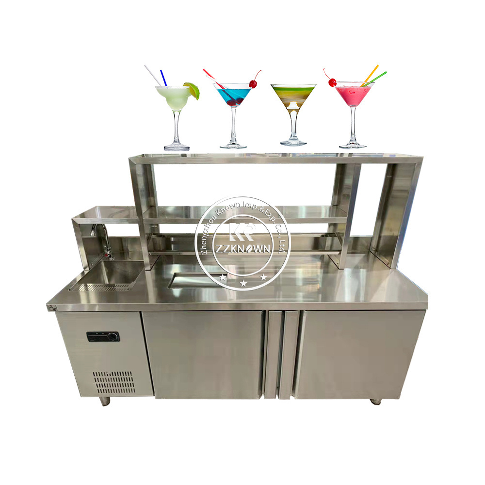 2024 Snack Table Counter Chiller 4 Glass Door Worktop Counter