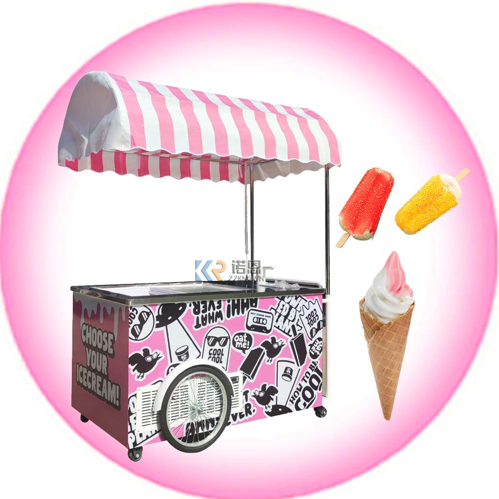 2024 Customized Food Truck Electric Used Ice Cream Cart With Bbq Grill And Various Cooking Pot Of MINI BARTON