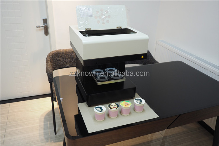 OEM 4 cups cappuccino coffee printing machine let's coffee printer edible cake printer