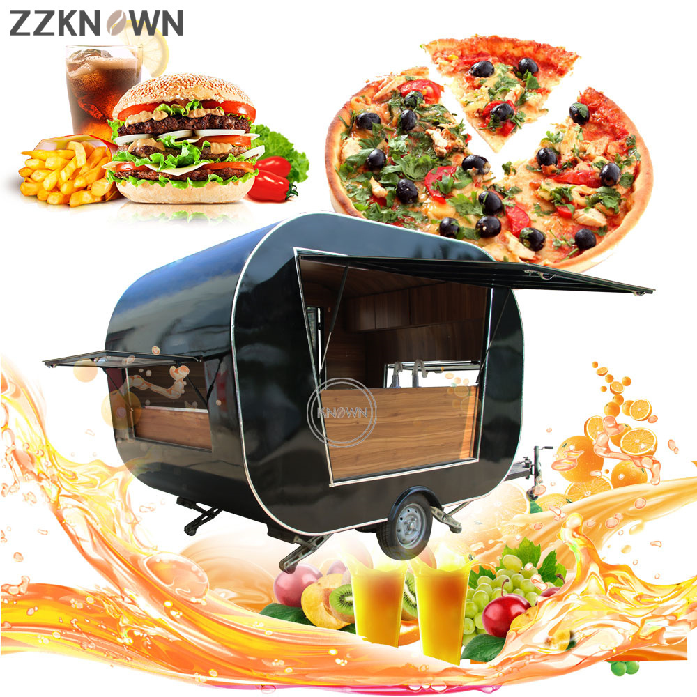 Outdoor Concession Mobile Pizza Truck Food Cart Coffee Catering Trailer with Full Kitchen Equipment Fryer Chicken Griddle Van