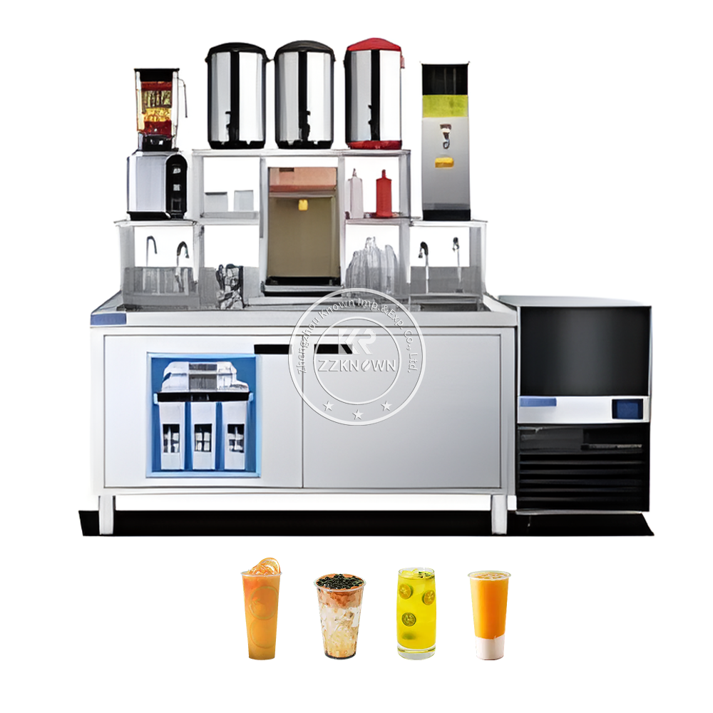 2024 Hot Selling 1.5m Commercial Milk Tea Bar Fridge Water Bar Counter Fridge Worktable Refrigerator