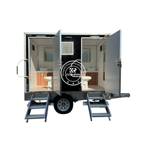 2024 Luxury Mobile Bathroom Trailer Portable Restroom Trailer Mobile Toilet Outdoor Portable Washroom Toilet Trailer