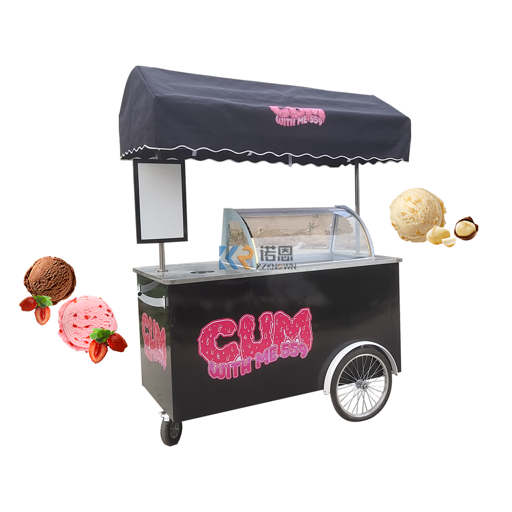 2024 Fiberglass Ice Cream Cart For Sale Ice Cream Vending Trailer