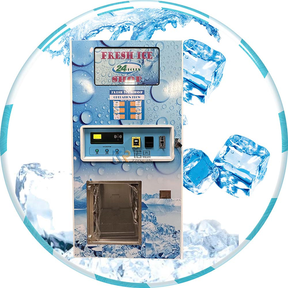 Good Business Outdoor 24h Self-service Ice Making Vending Machine Coin Banknote Operated Ice Cube Vending Machine