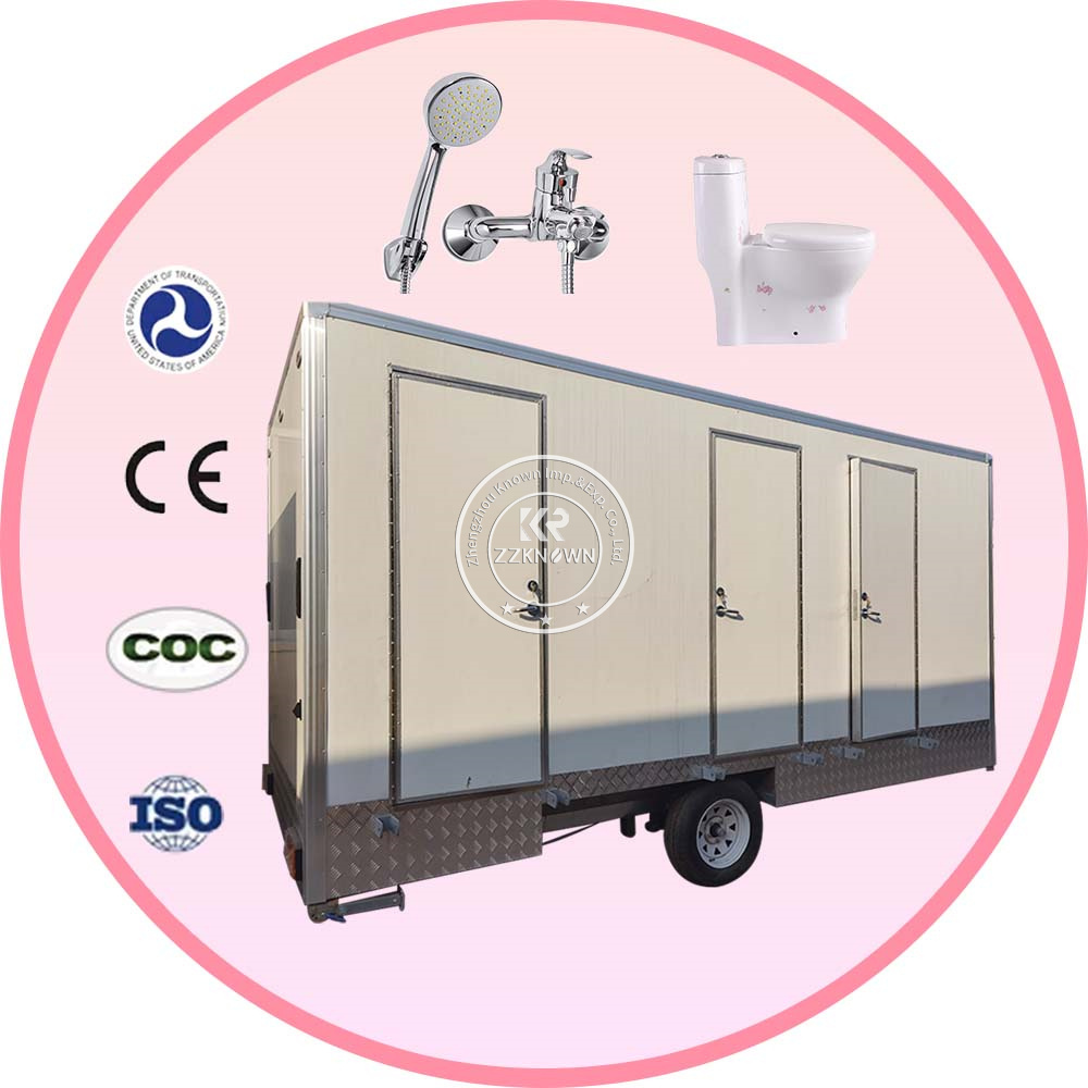 2024 Portable Outdoor Toilet Trailer Mobile Toilet Trailer Movable Luxury Vip Mobile Bathroom And Restroom