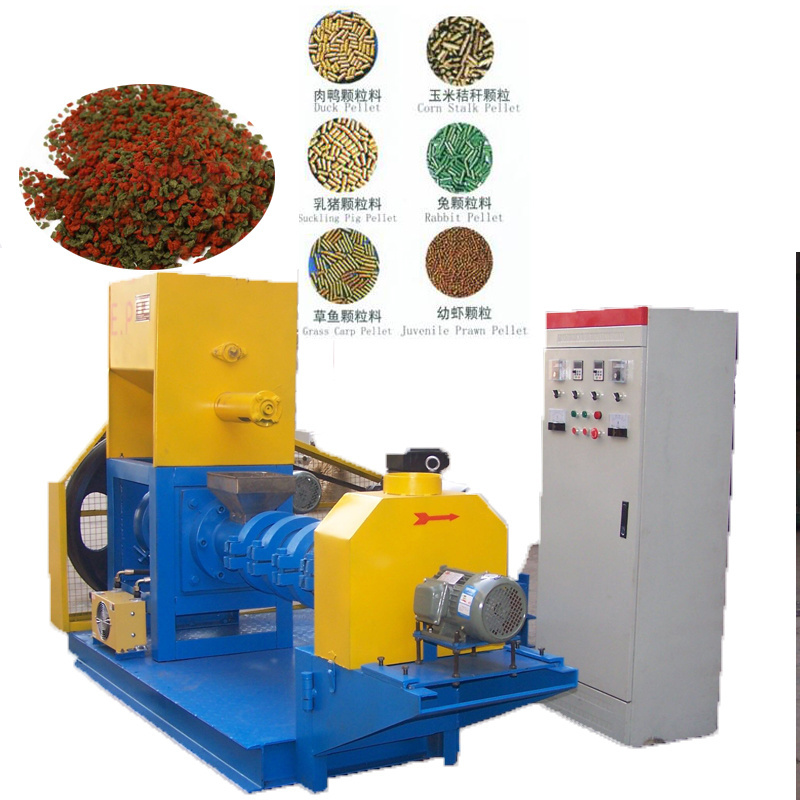 OEM Automatic fish,catfish, shrimps, crab cat,dog floating feed pellet mill machine