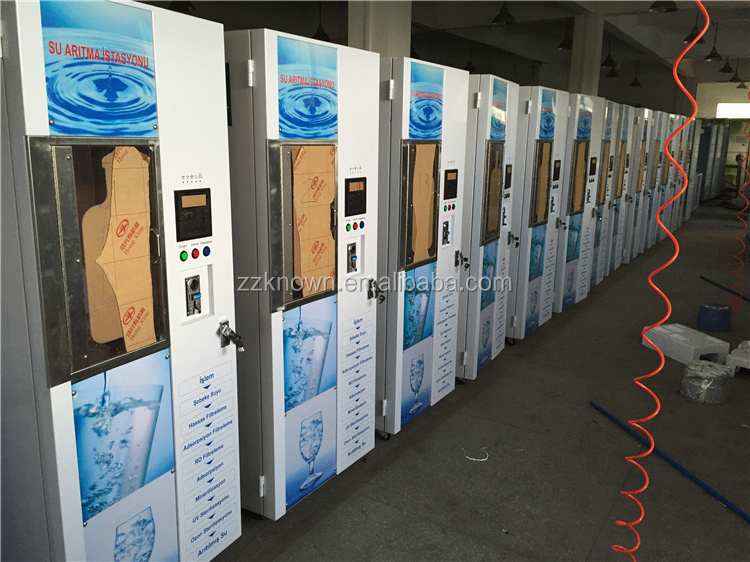 Coin Operated Automatic Water Vending Machine Philippines Self Service Pure Purified Drinking Cold Water Dispenser Equipment